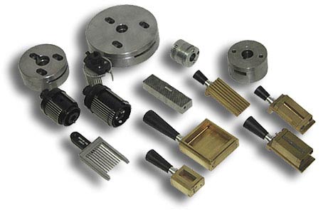 steel and brass type holders
